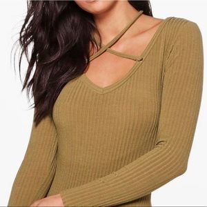 Olive green body suit